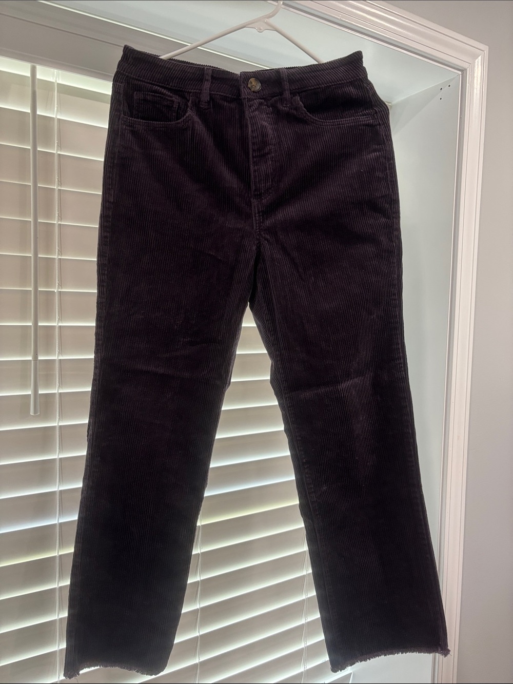 LOFT  Corduroy Capris with Raw Hem